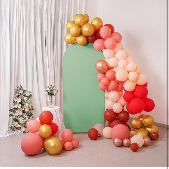 Peomeise 6.6FT Wedding Arch Cover, Sage Green Arch Backdrop Cover Stretchy - Picture 2 of 6